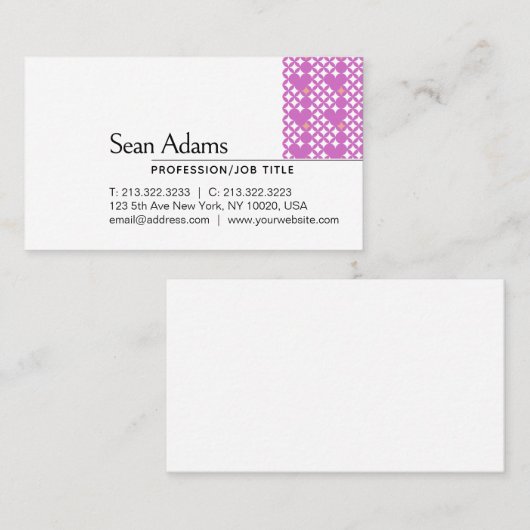 Moderne Elegante Minimalistische Professionele Aan Visitekaartje (Voorkant / Achterkant)