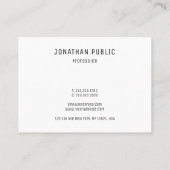 Moderne Elegante Minimalistische Professionele Een Visitekaartje (Achterkant)