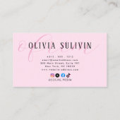 Moderne elegante minimalistische professionele rei visitekaartje (Achterkant)