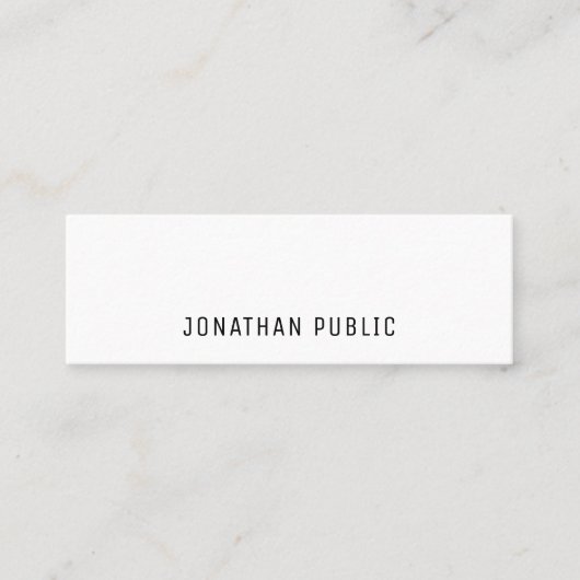 Moderne Elegante Minimalistische Professionele Sja Mini Visitekaartje (Voorkant)