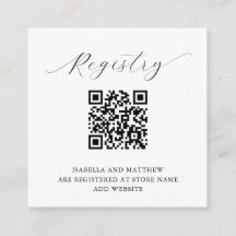 Moderne Elegante Minimalistische QR-code Registrat