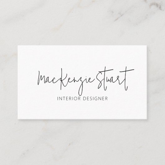 Moderne elegante minimalistische QR-code Sjabloon  Visitekaartje (Voorkant)