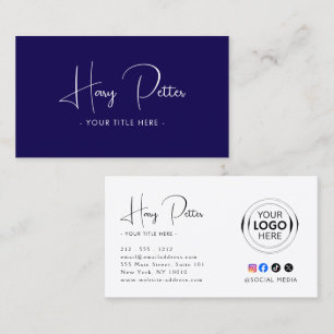 Moderne Elegante Minimalistische QR Code Visitekaa Visitekaartje