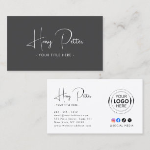 Moderne Elegante Minimalistische QR Code Visitekaa Visitekaartje