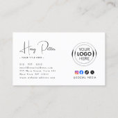 Moderne Elegante Minimalistische QR Code Visitekaa Visitekaartje (Achterkant)