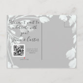 Moderne, elegante, minimalistische QRC-fotobedekki Aankondigingskaart (Achterkant)