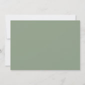 Moderne elegante minimalistische salie groene brui kaart (Achterkant)
