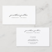 Moderne Elegante Minimalistische Sjabloon Script P Visitekaartje (Voorkant / Achterkant)