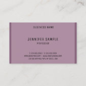 Moderne Elegante Minimalistische Sjabloon Trendy S Visitekaartje (Achterkant)