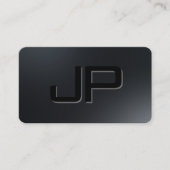 Moderne Elegante Minimalistische Sjabloon Zwart Mo Visitekaartje (Voorkant)