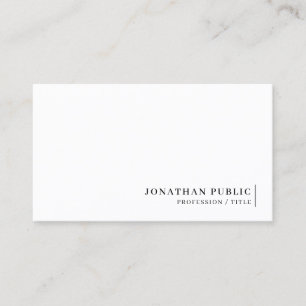Moderne Elegante Minimalistische Strakke Template Visitekaartje