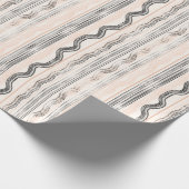 Moderne elegante minimalistische strepen in lichte cadeaupapier (Hoek)