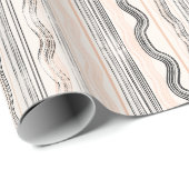 Moderne elegante minimalistische strepen in lichte cadeaupapier (Rol Hoek)