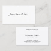 Moderne elegante minimalistische typografie visitekaartje (Voorkant / Achterkant)