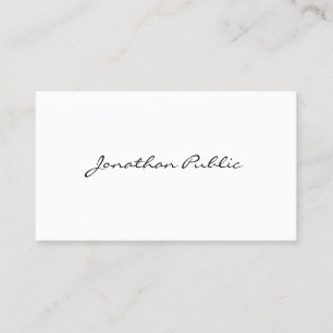 Moderne elegante minimalistische typografie visitekaartje