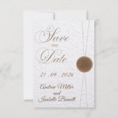 Moderne elegante minimalistische vakantie bruiloft bedankkaart (Voorkant)