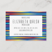 Moderne Elegante Minimalistische Verlopen Lijnen 3 Visitekaartje (Achterkant)