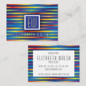 Moderne Elegante Minimalistische Verlopen Lijnen 3 Visitekaartje (Voorkant / Achterkant)