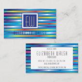 Moderne Elegante Minimalistische Verlopen Lijnen 3 Visitekaartje (Voorkant / Achterkant)