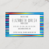 Moderne Elegante Minimalistische Verlopen Lijnen E Visitekaartje (Achterkant)