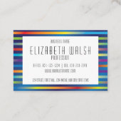 Moderne Elegante Minimalistische Verlopen Lijnen E Visitekaartje (Achterkant)