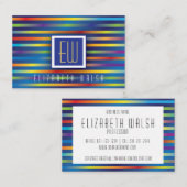 Moderne Elegante Minimalistische Verlopen Lijnen E Visitekaartje (Voorkant / Achterkant)