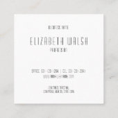 Moderne Elegante Minimalistische Verlopende Lijnen Vierkante Visitekaartje (Achterkant)