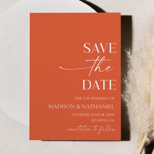 Moderne elegante minimalistische Verona Sunset bru Save The Date