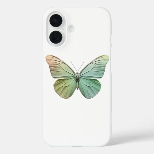 Moderne elegante minimalistische vlindervormgeving Case-Mate iPhone case (Achterkant)
