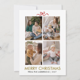 Moderne Elegante Minimalistische Vrolijk Kerstmis Feestdagenkaart