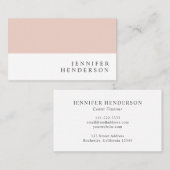 Moderne, elegante minimalistische, witte professio visitekaartje (Voorkant / Achterkant)