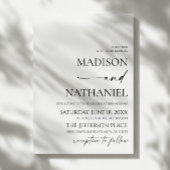 Moderne elegante minimalistische witte zwarte brui kaart