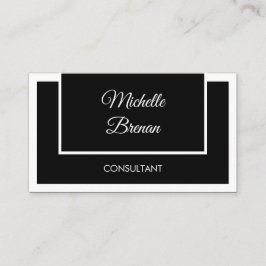Moderne Elegante Minimalistische Zwart & Wit Visitekaartje