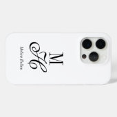 Moderne Elegante Minimalistische Zwarte Witte Mono Case-Mate iPhone Case (Achterkant (horizontaal))