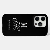 Moderne Elegante Minimalistische Zwarte Witte Mono Case-Mate iPhone Case (Achterkant (horizontaal))