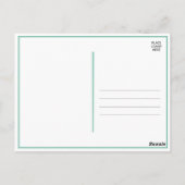 Moderne Elegante Mint Groene Waterverf Dank u Briefkaart (Achterkant)