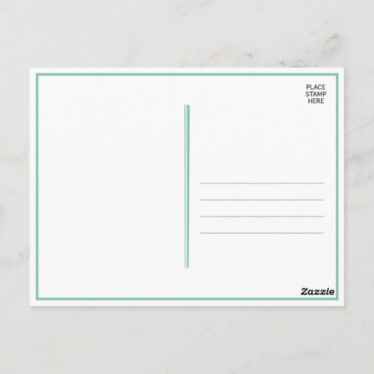 Moderne Elegante Mint Groene Waterverf Dank u Briefkaart (Achterkant)