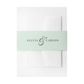 Moderne Elegante Mint Zwart Custom Monogram Bruilo Uitnodigingen Wikkel (Voorkant Voorbeeld)