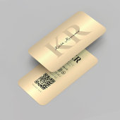 Moderne Elegante Monogram Aangepaste Naam Gouden Q Visitekaartje