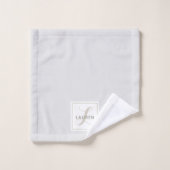 Moderne Elegante Monogram Bad Handdoek (Wasdoekje)