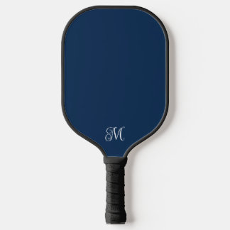 Moderne elegante monogram bij de marine of elke kl pickleball paddle
