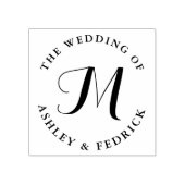 Moderne Elegante Monogram bruid bruidegom bruiloft Rubberstempel (Afrduk)