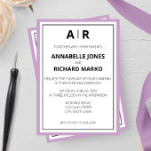 Moderne Elegante Monogram Bruiloft Kaart