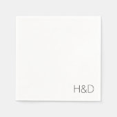 Moderne elegante monogram bruiloft servet (Voorkant)