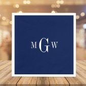 Moderne elegante monogram bruiloft servet