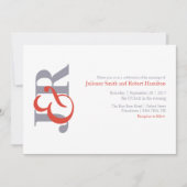 Moderne Elegante Monogram Bruiloft Uitnodiging (Voorkant)