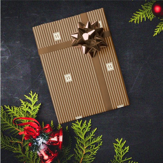 Moderne Elegante Monogram Cadeaupapier