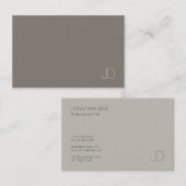 Moderne Elegante Monogram Duidelijke Professionele Visitekaartje (Voorkant / Achterkant)