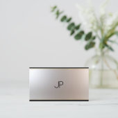 Moderne elegante monogram Glam Unieke Gold Silver Visitekaartje (Staand voorkant)