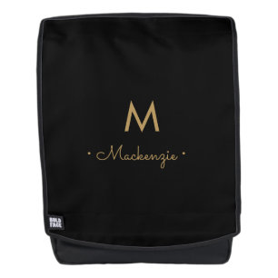 Moderne Elegante Monogram Gouden Script Rugtassen
